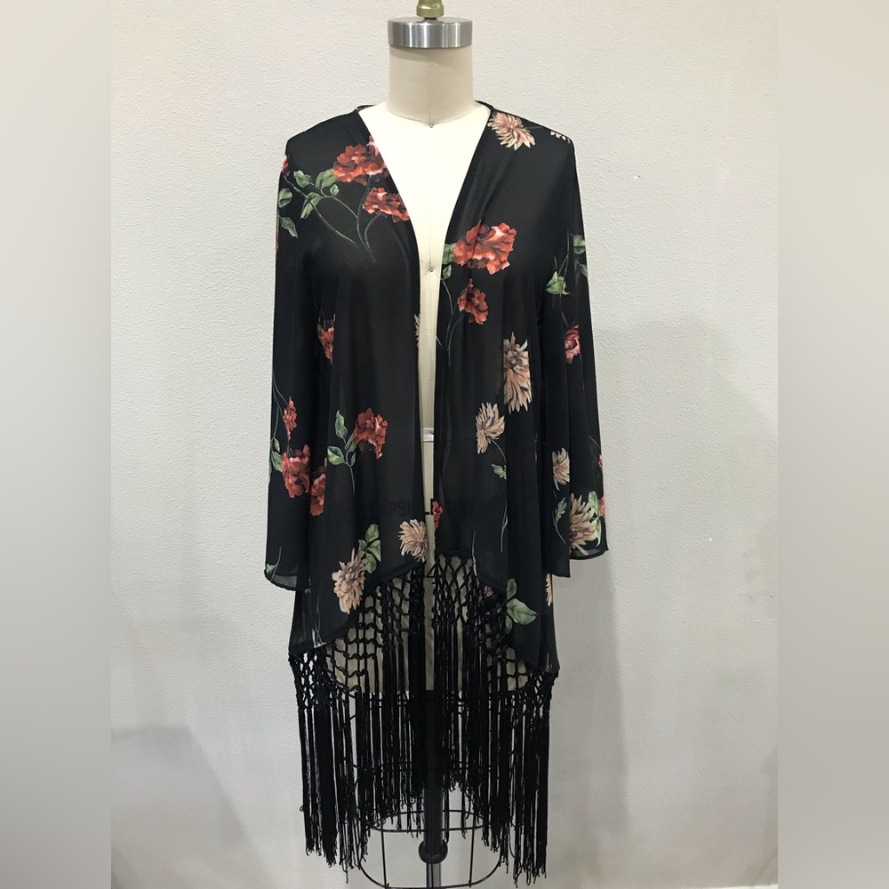 SOPRANO Black Kimono Coverup size XS/S
